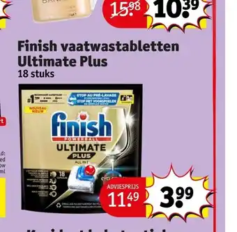 Kruidvat Finish vaatwastabletten ultimate plus aanbieding