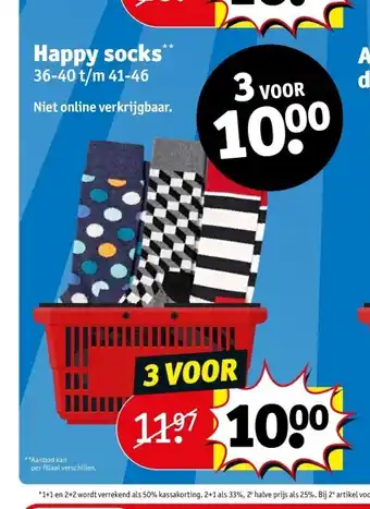 Kruidvat Happy socks aanbieding