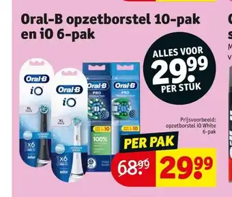 Kruidvat Oral-b opzetborstel 4-pak en io 2-pak aanbieding