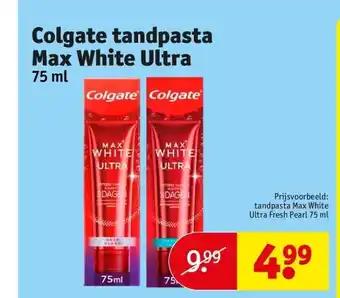 Kruidvat Colgate tandpasta max white ultra 75 ml aanbieding