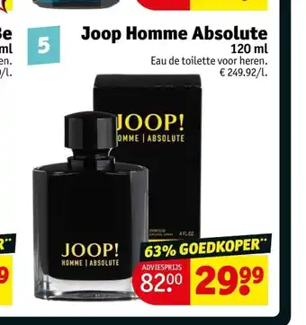 Kruidvat Joop homme absolute 120 ml aanbieding