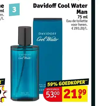 Kruidvat Davidoff cool water man 75 ml aanbieding