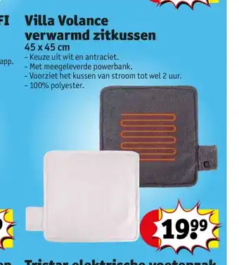Kruidvat Villa volance verwarmd zitkussen aanbieding