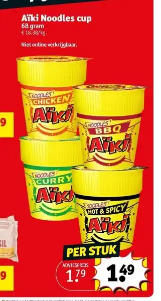 Kruidvat Aïki noodles cup aanbieding