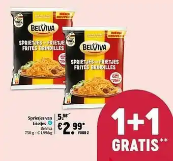 Delhaize Sprietjes van frietjes belviva aanbieding
