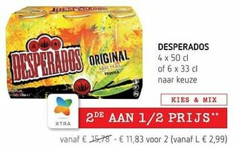 Spar Colruyt Desperados aanbieding