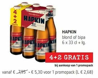 Spar Colruyt Hapkin blond of bipa aanbieding