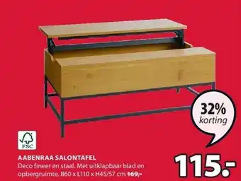 Jysk Aabenraa salontafel aanbieding