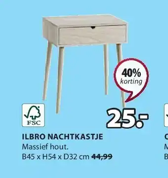 Jysk Ilbro nachtkastje aanbieding