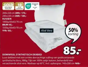 Jysk Downfeel synthetisch dekbed aanbieding