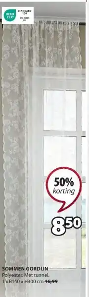 Jysk Sommen gordijn aanbieding