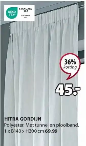 Jysk Hitra gordijn aanbieding