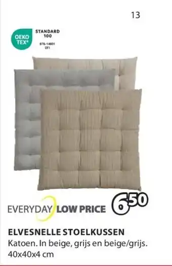 Jysk Elvesnelle stoelkussen aanbieding