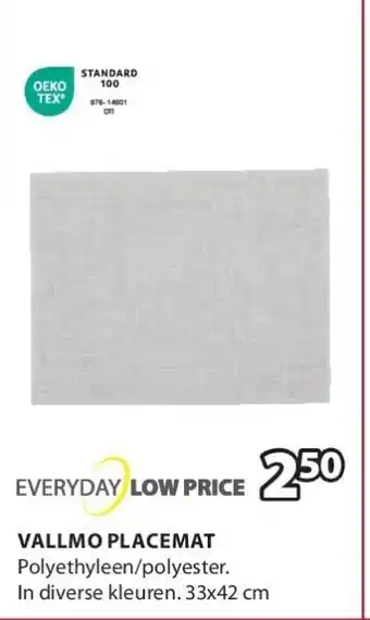 Jysk Vallmo placemat aanbieding