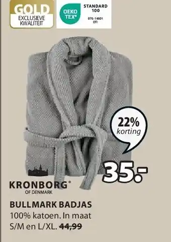 Jysk Bullmark badjas aanbieding