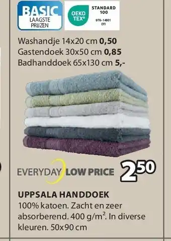 Jysk Uppsala handdoek aanbieding
