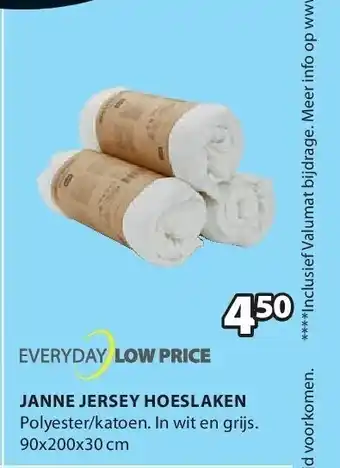 Jysk Janne jersey hoeslaken aanbieding