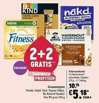 Delhaize Havermout- chocolade quaker aanbieding