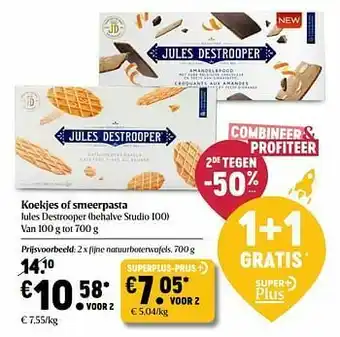 Delhaize Jules destrooper fijne natuurboterwafels aanbieding