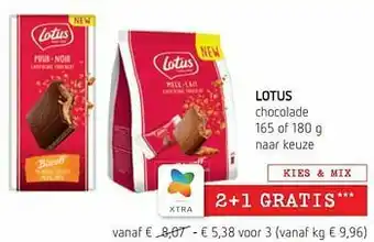 Spar Colruyt Lotus chocolade aanbieding
