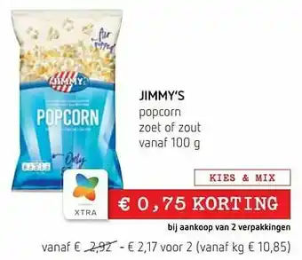 Jimmy’s popcorn zoet of zout