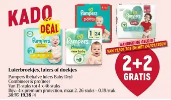 Delhaize Luierbroekjes, luiers of doekjes aanbieding
