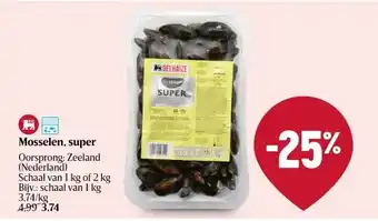 Delhaize Mosselen, super aanbieding