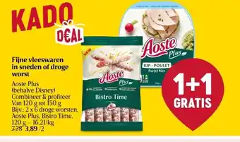Delhaize Fijne vleeswaren in sneden of droge worst aanbieding