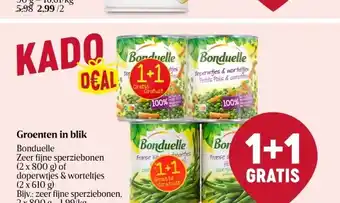 Delhaize Groenten in blik aanbieding