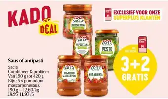 Delhaize Saus of antipasti aanbieding