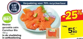 Carrefour Market Noorse gerookte zalm 140g aanbieding