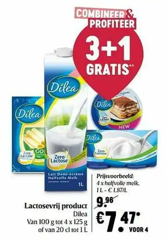 Delhaize Dilea halfvolle melk aanbieding