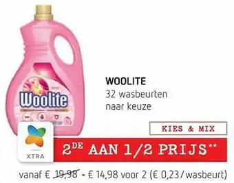 Spar Colruyt Woolite aanbieding