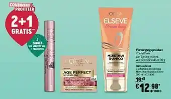 Delhaize L’oréal paris shampoo dream long, more than shampoo elsève aanbieding