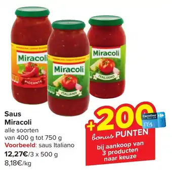 Carrefour Market Saus Miracoli aanbieding