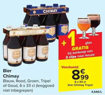 Carrefour Market Bier Chimay 6 x 33 cl aanbieding