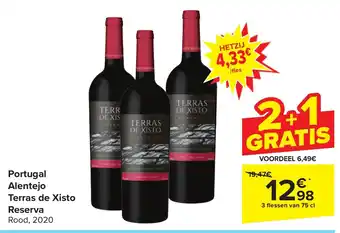 Carrefour Market Portugal Alentejo Terras de Xisto Reserva aanbieding