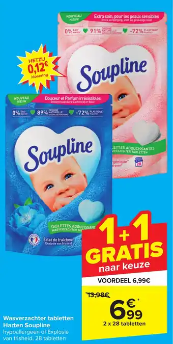 Carrefour Market Wasverzachter tabletten Harten Soupline aanbieding