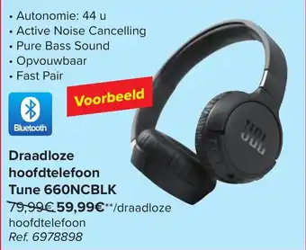 Draadloze hoofdtelefoon Tune 660NCBLK