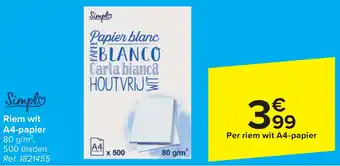 Carrefour Market Riem wit A4-papier aanbieding