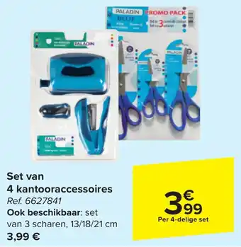 Carrefour Market Set van 4 kantooraccessoires aanbieding