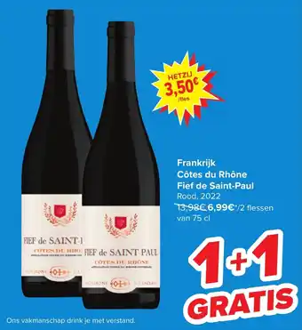 Carrefour Market Frankrijk Côtes du Rhône Fief de Saint-Paul aanbieding