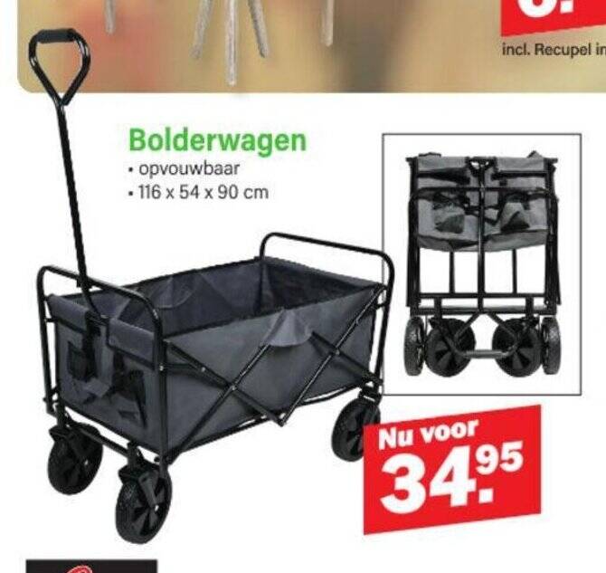 Bolderwagen 116 x 54 x 90 cm promotie bij van cranenbroek