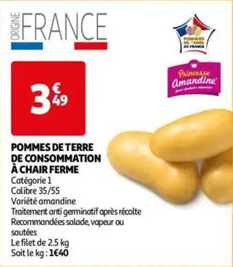 Auchan POMMES DE TERRE DE CONSOMMATION À CHAIR FERME aanbieding