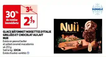 GLACE BÂTONNET NOISETTES D'ITALIE GRILLÉES ET CHOCOLAT AU LAIT
