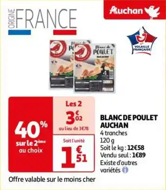 Auchan BLANC DE POULET aanbieding