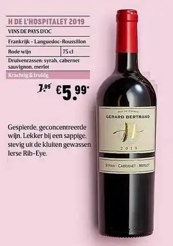 Delhaize Vins de pays d’oc frankrijk - languedoc-roussillon rode wijn aanbieding