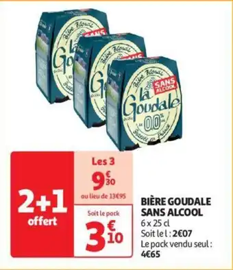 Auchan BIÈRE GOUDALE SANS ALCOOL 6x 25 cl aanbieding