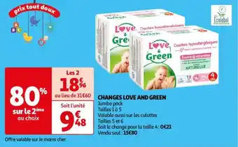 Auchan CHANGES LOVE AND GREEN aanbieding