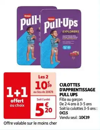 Auchan CULOTTES D'APPRENTISSAGE PULL UPS aanbieding